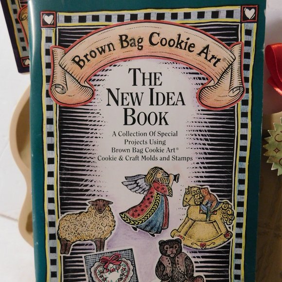 Vintage Brown Bag Art Ceramic Holiday Molds St. Nick Santa and Cut Apart Cookies - Picture 3 of 7